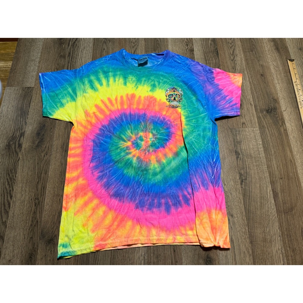Surf Style Shirt Mens Size Large Multicolor Tie Dye Biloxi Beach, MS